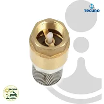 tecuro Messing-Fußventil 1/2 Zoll goldfarben