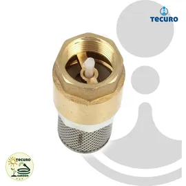 tecuro Messing-Fußventil 1/2 Zoll goldfarben