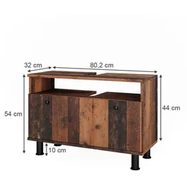 Vicco Waschbeckenunterschrank Fynn Oldstyle 80.2 x 54 cm mit Schublade