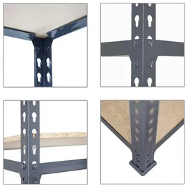 Proregal Schwerlastregal Metall 200x100x30 cm Anthrazit 5 Fachböden