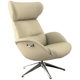 flexlux Relaxsessel More Polyester 90 x 107 x 89 cm Beige mit Kopfteil