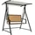 Outsunny Hollywoodschaukel Schwarz 2-Sitzer