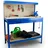 BITUXX Werktisch Werkbank Arbeitstisch Arbeitsplatte Lochwand Schublade Werkstatt 115 x 55 x 140 cm Blau