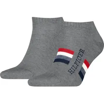 Tommy Hilfiger Sneakersocken »TH MEN SNEAKER 2P TAB« 2 Paar, Atmungsaktiv, Markenlogo Gr. 39-42, mid grey melange, , 33648159-39