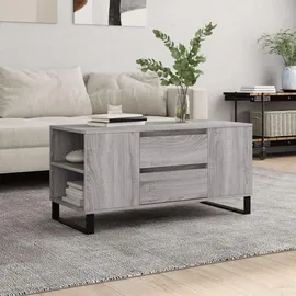 furnicato Couchtisch Grau Holzwerkstoff 102 x 44,5 x 50 cm