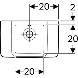 Geberit Renova Nr. 1 Plan Handwaschbecken 40 x 25 cm (272143000)