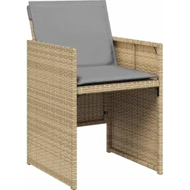 vidaXL Garten Essgruppe 9-tlg. Beige