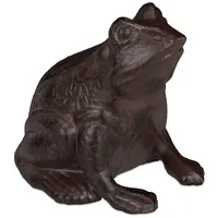 Relaxdays Gartenfigur Frosch, antik Braun