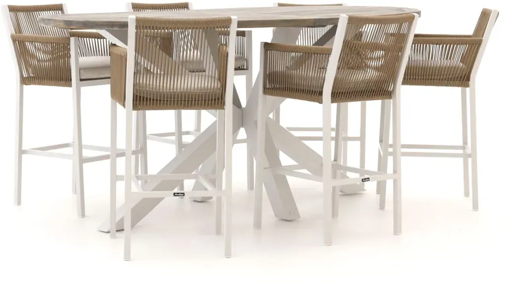 Manifesto Rivola/ROUGH-Y Ellips 240 cm Gartenbar-Set 7-teilig