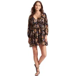 SEAFOLLY Damen Kleid Silk Road Tier Dress, Black, S