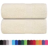 vidaXL FROGN Handtuchset 2-tlg. Creme
