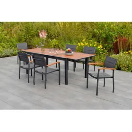 Merxx Paxos Stapelsessel 63 x 54,5 x 84 cm anthrazit 2er Set
