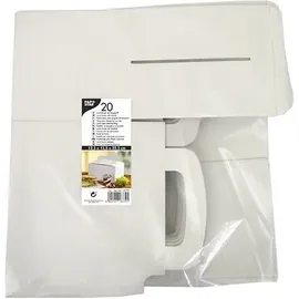 Papstar Lunch-Boxen Pappe eckig 12,5 cm x 15,5 cm x 22,5 cm 20 St. Braun