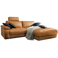 KAWOLA Ecksofa Lola Leder Recamiere rechts cognac