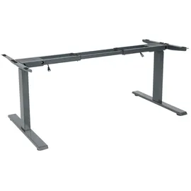 Mendler Gestell HWC-D40, variables Tischgestell für Eck-Schreibtisch, elektrisch höhenverstellbar Memory 45kg - anthrazit-grau