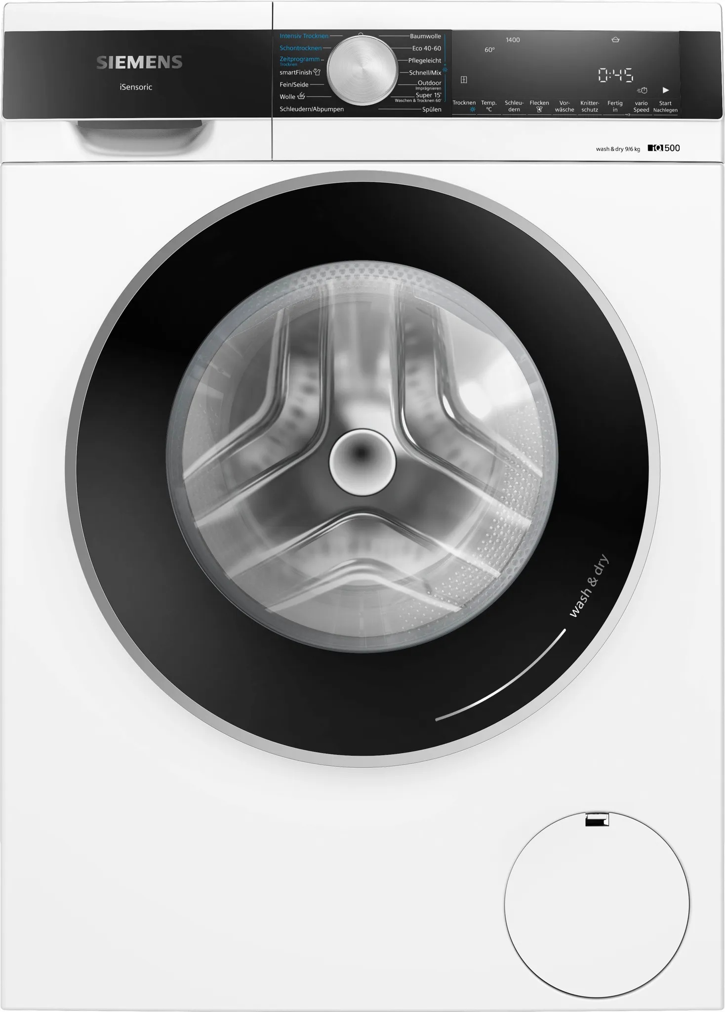 E (A bis G) SIEMENS Waschtrockner "WN44G241" schwarz-weiß (weiß, schwarz) Waschtrockner