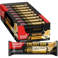 Power-System Proteinriegel Energy Bar, 24 Riegel, Joghurt-Müsli, je 35g, pro Riegel 4,5g Protein