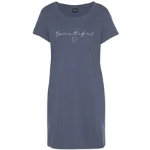 VIVANCE Bigshirt Pyjama-Shirt Blau 32/34
