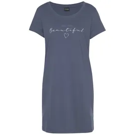 VIVANCE Bigshirt Pyjama-Shirt Blau 32/34