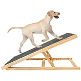 Hunderampe Auto Klappbar Hundetreppe Holz: Tragbare Katzen Rampe Hunde Rampe Höhenverstellbar Auffahrrampe Hundetreppe für Kleine und Große Hunde Hochbett (L-100x 43 cm)