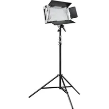 Walimex LED 500 Videolicht (dimmbare Flächenleuchte inkl. Lampenstativ WT-806)