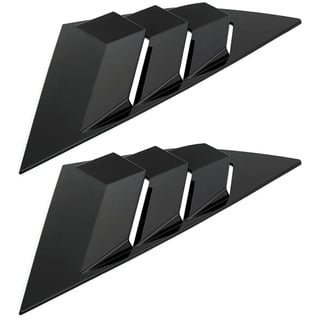 Auto Styling Hinten Fenster Lamellen Auto Hinten Fenster Jalousien Seite Blasdüse Lamellen Vent Für F&ord Für Focus ST RS MK3 Fließheck Heckspoiler Kofferraumspoiler (Color : Schwarz)