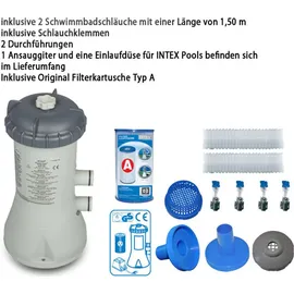 Intex Kartuschenfilterpumpe grau 18,8x19,4x35,4 cm