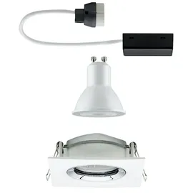 Paulmann LED Einbauleuchte Nova weiß matt, chrom, eckig, schwenkbar, GU 10, IP65