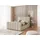 Fun Möbel Boxspringbett Schlafzimmerbett DENIS PREMIUM 200x200cm Stoff Catch Me Sand