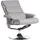 Beliani Fußhocker Kunstleder 76 x 100 x 0 cm Grau/Silber