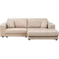 Beliani 3-Sitzer Ecksofa Beige Linksseitig LOFOTEN