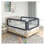 vidaXL Kleinkind-Bettschutzgitter Dunkelgrau 180x25 cm Stoff