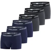 JACK & JONES Boxershorts Herren 6er Pack Basic Trunks Pack 5 3XL