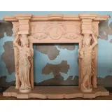 Casa Padrino Luxus Barock Marmor Kaminumrandung Beige 200 x H. 150 cm