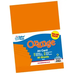 Bastelpappe in Orange (pro Set 50) Bastelbedarf Pappe & Papier
