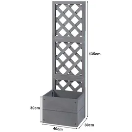 [en.casa] Amstelveen 135 x 40 x 30 cm Grau