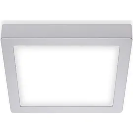 Briloner LED Deckenleuchte 22,5 x 22,5 cm chrom-matt