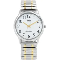Q&Q Herrenuhr mit Flexband aus Edelstahl, silber- & goldfarben