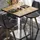 GGM Möbel Bistrotisch 80 x 80 x 75 cm Braun/Schwarz
