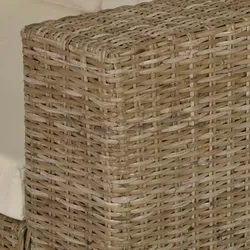 vidaXL 7-tlg. 2-Sitzer Sofa Set Echtes Rattan