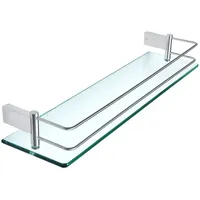 SAYAYO Duschablage Glasregal Edelstahl Duschregal Gebürstet Badezimmer Regal Duschkorb Shampoo Halterung für dusche Badezimmerregal für Bad und Küche 500mm x 130mm x 66mm, EGC1000