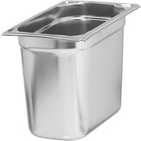 APS GN 1/4 Behälter, rostfreier Gastronormbehälter Edelstahl, Abmessungen 265 x 160 mm/Höhe 155 mm/Volumen 4,0 Liter