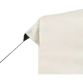 vidaXL Profi-Partyzelt 2 x 2 m inkl. 4 Seitenteile Creme