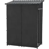 casa.pro Kaminholzregal Yakutat Metall 185 x 130 x 70 cm Schwarz