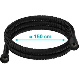 Eisl Brauseschlauch 150 cm Edelstahl Schwarz matt
