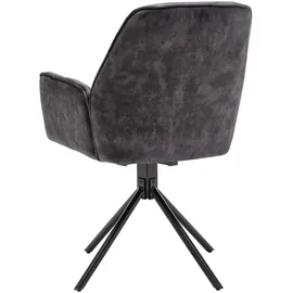 byLIVING Esszimmerstuhl SARINA 2er Set, Samtbezug anthrazit, schwarz