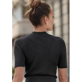 LASCANA Kurzarmpullover Schwarz 36/38