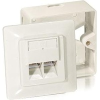 Equip Outlets Surface Mounted Cat.5e, 2-Port, bright-white, 5er Box