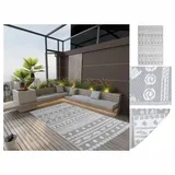 vidaXL Outdoor-Teppich Grau 160x230 cm PP