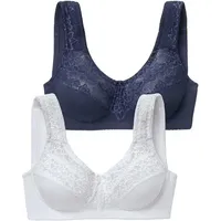 PETITE FLEUR Entlastungs-BH Damen blau+weiß Gr.105F